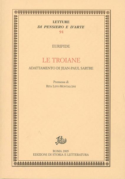 Le troiane. Adattamento di Jean-Paul Sartre - Euripide,Jean-Paul Sartre - copertina