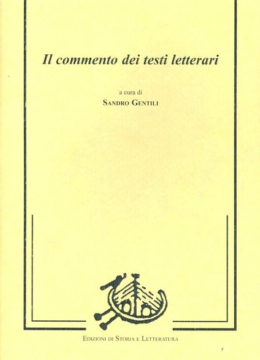 Il commento dei testi letterari - copertina
