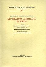 Repertorio bibliografico della letteratura americana in Italia. Vol. 3