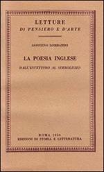 La poesia inglese dall'estetismo al simbolismo