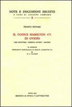 Il codice Hamilton 471 di Ovidio (Ars amatoria-Remedia amoris-Amores)-Pontano's marginalia in Berlin, Hamilton 471