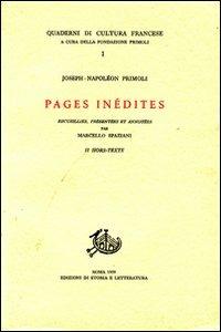 Pages Inédits - Joseph-Napoléon Primoli - copertina