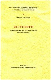 Gli Sticotti. Comici italiani nei teatri d'Europa nel Settecento - Claudio Meldolesi - copertina