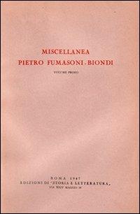 Miscellanea Pietro Fumasoni Biondi. Studi missionari raccolti in occasione del giubileo sacerdotale di s. e. il sig. cardinale Pietro Fumasoni Biondi... - copertina