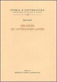 Mélanges de littérature latine - Jean Bayet - copertina
