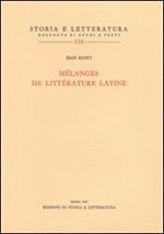 Mélanges de littérature latine