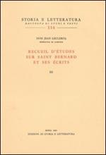 Recueil d'études sur saint Bernard et ses écrits. Vol. 3