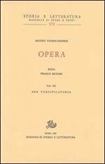 Opera. Vol. 3: Ars versificatoria-Gloassario-Indici