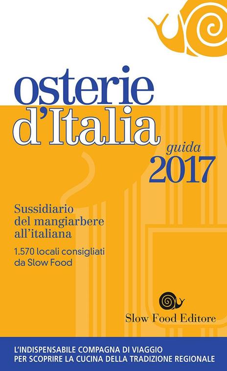 Osterie d'Italia 2017. Sussidiario del mangiarbere all'italiana - copertina