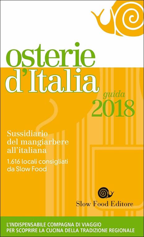 Osterie d'Italia 2018. Sussidiario del mangiarbere all'italiana - copertina