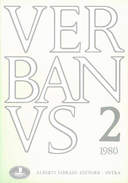 Verbanus. Rassegna per la cultura, l'arte, la storia del lago. Vol. 2 - copertina