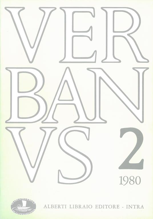 Verbanus. Rassegna per la cultura, l'arte, la storia del lago. Vol. 2 - copertina