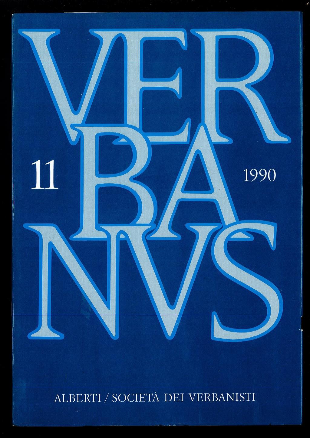 Verbanus. Rassegna per la cultura, l'arte, la storia del lago. Vol. 11