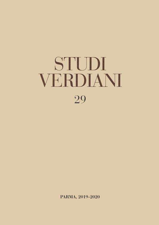 Studi verdiani. Vol. 29 - copertina