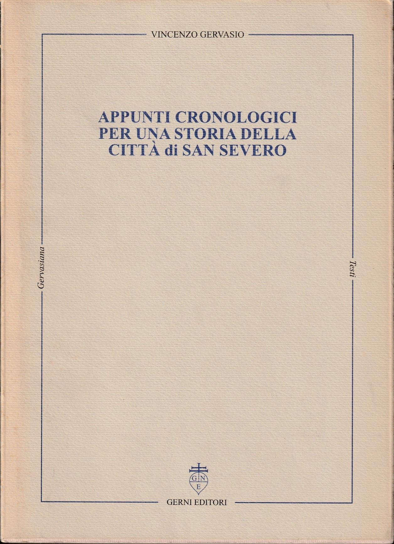 Appunti cronologici per una storia della città di San Severo
