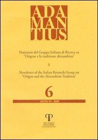 Adamantius. Notiziario del Gruppo italiano di ricerca su «Origene e la tradizione alessandrina». Vol. 6 - copertina