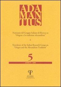 Adamantius. Notiziario del Gruppo italiano di ricerca su «Origene e la tradizione alessandrina». Vol. 5 - copertina