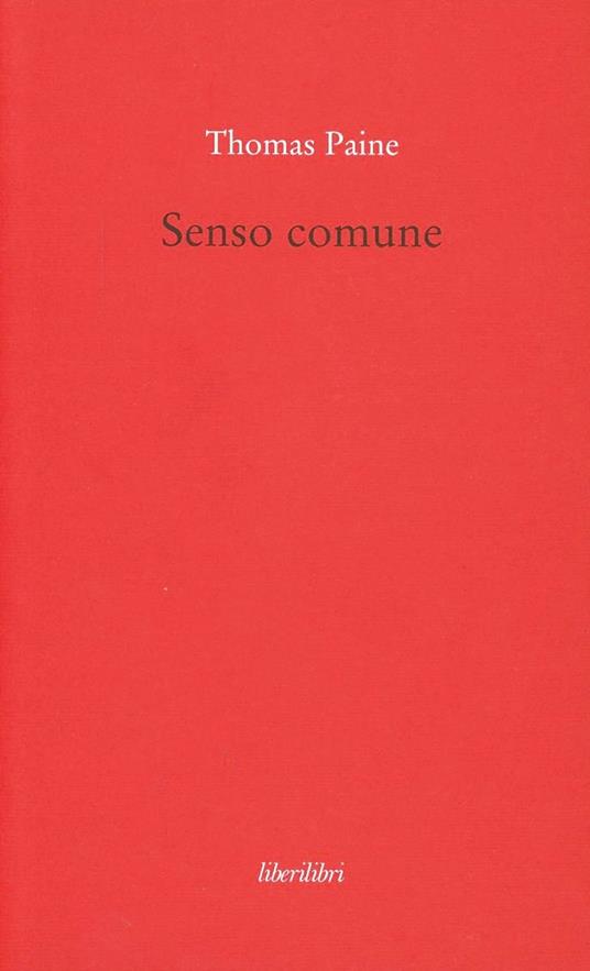 Senso comune - Thomas Paine - copertina