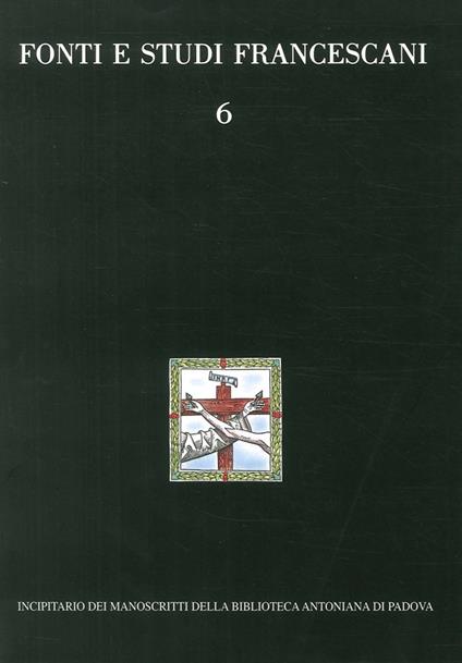 Incipitario dei manoscritti della Biblioteca Antoniana di Padova - copertina