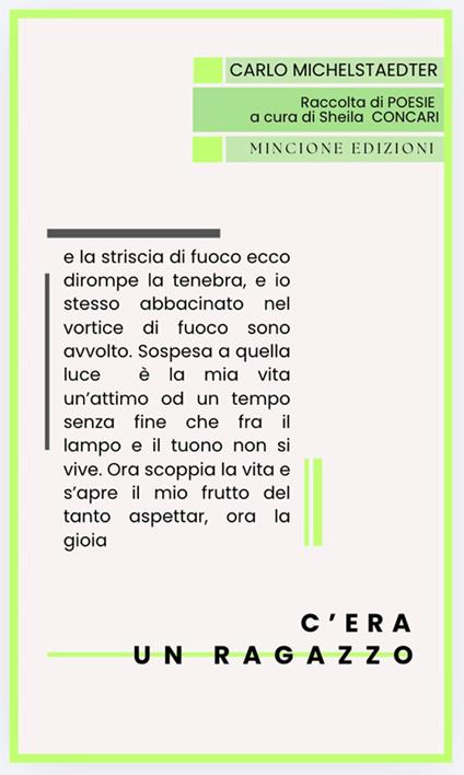 C'era un ragazzo - Carlo Michelstaedter - copertina