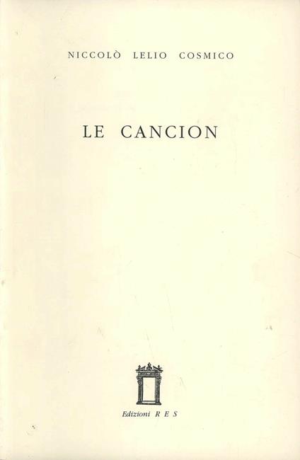 Le cancion - Niccolò L. Cosmico - copertina