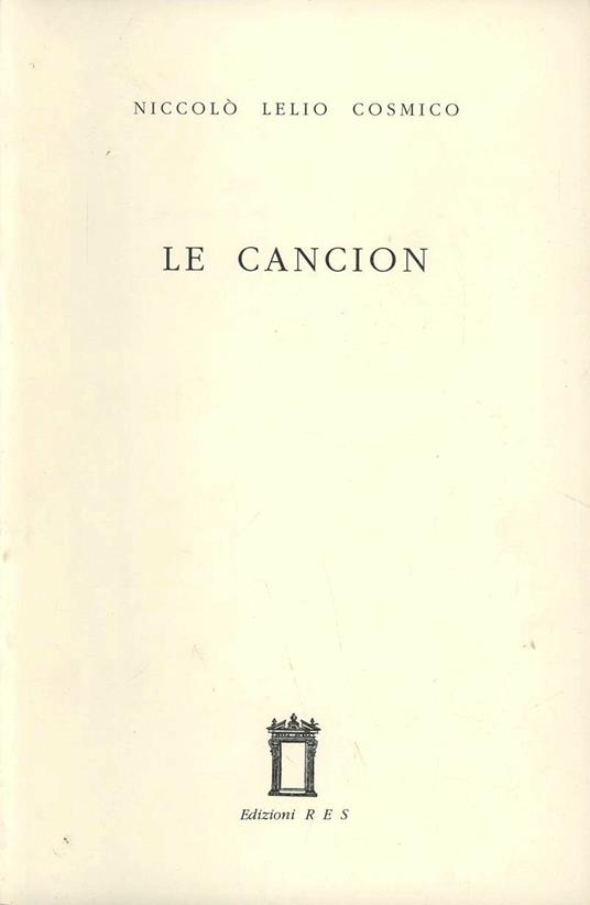Le cancion - Niccolò L. Cosmico - copertina
