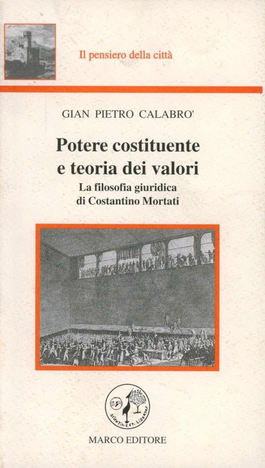 Potere costituente e teoria dei valori. La filosofia giuridica di Costantino Mortati - G. Pietro Calabrò - copertina