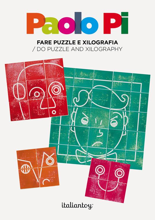 Paolo Pi. Fare puzzle e xilografia-Do puzzle and xilography. Ediz. illustrata. Con materiale educativo - copertina
