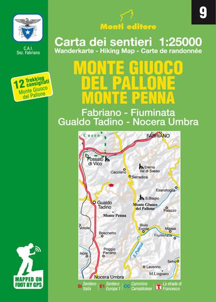 Monte giuco del Pallone, Monte Penna. Fabriano, Fiuminata, Gualdo Tadino, Nocera Umbra - Raffaele Monti - copertina