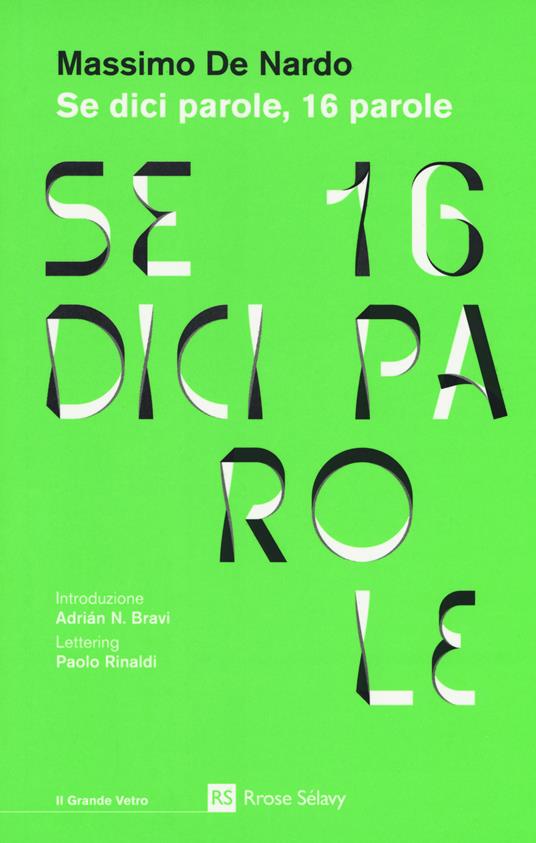Se dici parole, 16 parole. Con Segnalibro - Massimo De Nardo - copertina