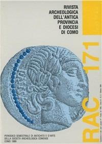 Rivista archeologica dell'antica provincia e diocesi di Como (171) - Otto H. Frey,Riccardo Merlo,P. Angelo Donati - copertina