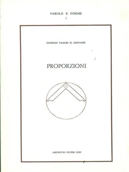 Proporzioni - Giorgio Vasari - copertina