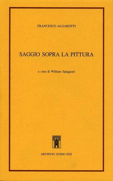 Saggio sopra la pittura - Francesco Algarotti - copertina