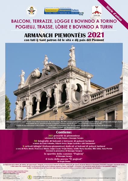 Almanacco piemontese-Armanach piemonteis. Portoni dei palazzi torinesi-Porton dij palass turinèis (2021). Ediz. a spirale - copertina