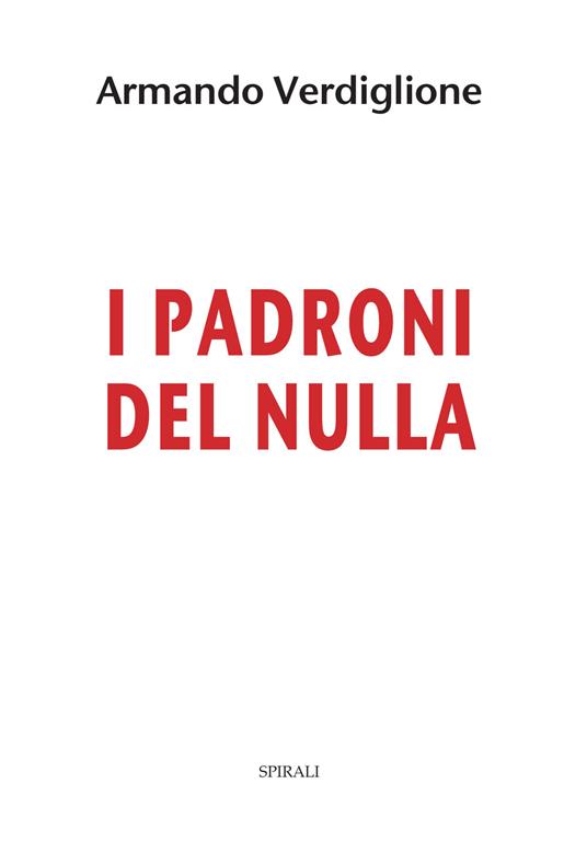 I padroni del nulla - Armando Verdiglione - copertina