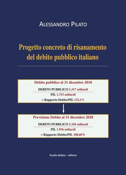 Progetto concreto di risanamento del debito pubblico italiano - Alessandro Pilato - copertina
