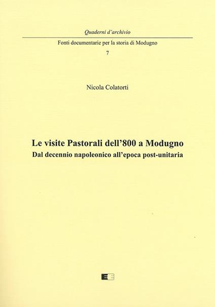 Le visite pastorali dell’800 a Modugno. Dal decennio napoleonico all’epoca post-unitaria - copertina