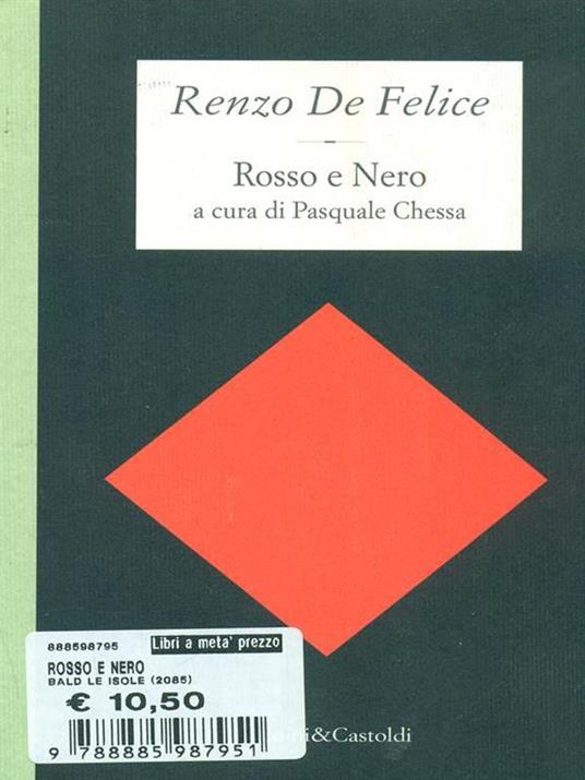 Rosso e nero - Renzo De Felice - copertina