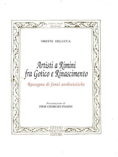 Artisti a Rimini fra gotico e Rinascimento - Oreste Delucca - copertina