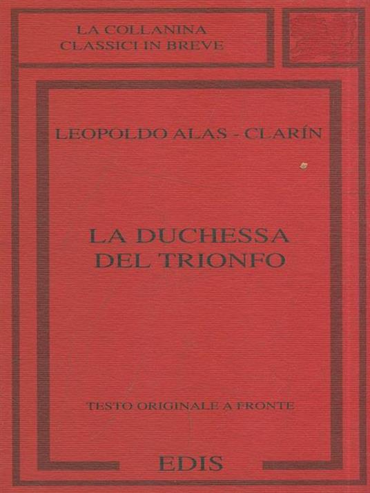 La duchessa del trionfo -  Alas Leopoldo Clarin - copertina