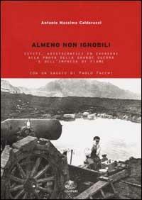 Almeno non ignobili. Esteti, aristocratici ed eversori alla prova della grande guerra e dell'impresa di Fiume - Antonio M. Calderazzi - copertina