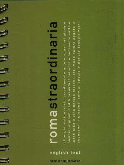 Roma straordinaria. Ediz. inglese - copertina