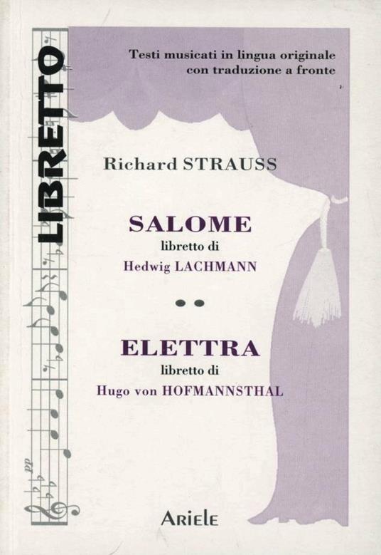 Salomè-Elettra. Ediz. italiana e tedesca - Richard Strauss - copertina