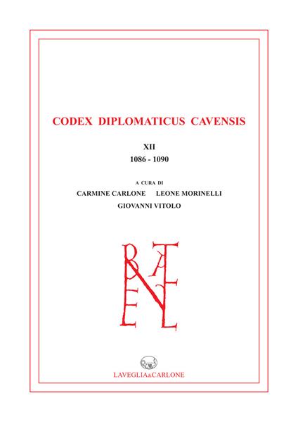 Codex Diplomaticus Cavensis (1086-1090). Vol. 12 - copertina