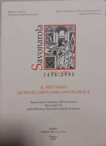 Il breviario di frate Girolamo Savonarola - copertina