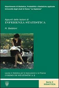 Appunti delle lezioni di inferenza statistica e campionamento - Mario Badaloni - copertina