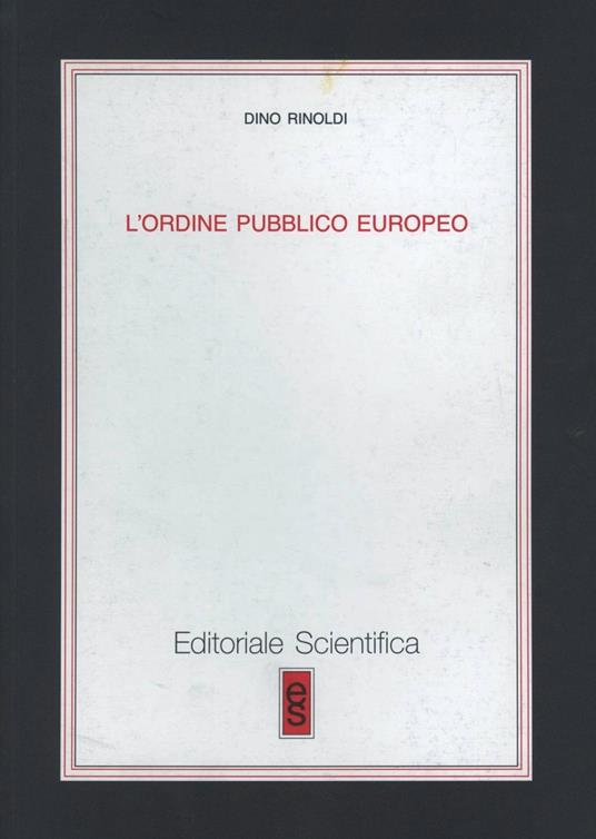 L' ordine pubblico europeo - Dino Rinoldi - copertina