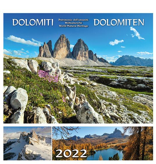 Dolomiti-Dolomiten 2022. Postkartenkalender/calendario cartoline da tavolo - Peter Malfertheiner - copertina