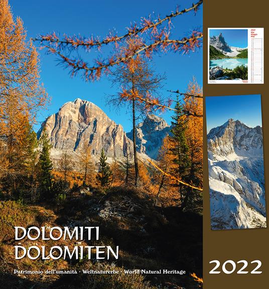 Dolomiti-Dolomiten 2022. Postkartenkalender HF/calendario cartoline da tavolo verticale - Peter Malfertheiner - copertina