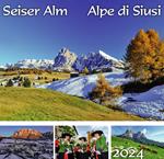Seiser Alm. Schlern Postkartenkalender 17x17 cm orizzontale. Ediz. illustrata